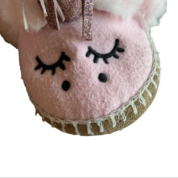 Hanna Andersson Pink Unicorn Slippers Size 9-10 - Picture 11 of 11